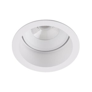 Runder Einbaustrahler mit weißer LED-Lampe, 6,5 W, 2700 K, CRI 95+, 180 mA, inkl. dimmbarem Treiber