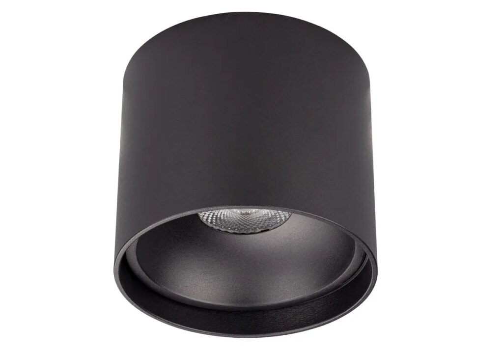 Opbouwaramatuur rond zwart/zwart 10W XIC 2700K Triac dimbaar 250mA IP65