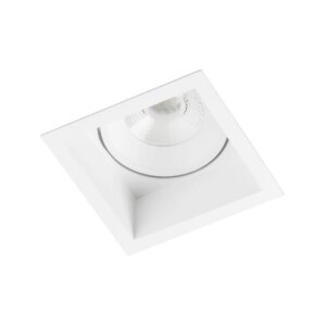 Quadratischer Einbaustrahler, weißes LED, 10 W, 2700 K, CRI 95+, 180 mA, inkl. dimmbarem Treiber