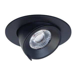 inbouw banaanspot rond zwart LED 6,5W 2700K CRI95+ 180mA incl. dimbare driver