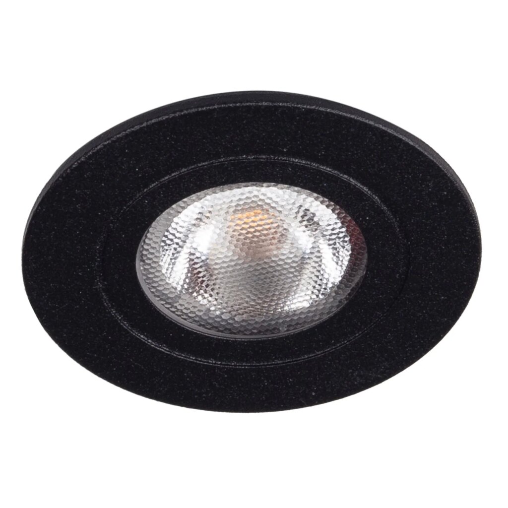 inbouwspot rond zwart LED 2700K CRI95+ 40gr 2.2W/250mA 1.5W/180mA excl. driver