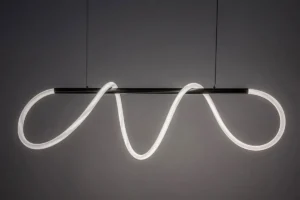 LED hanglamp tot 200cm ZWART 2700K dimbaar (5 meter 360gr LED) incl. plafondbehuizing